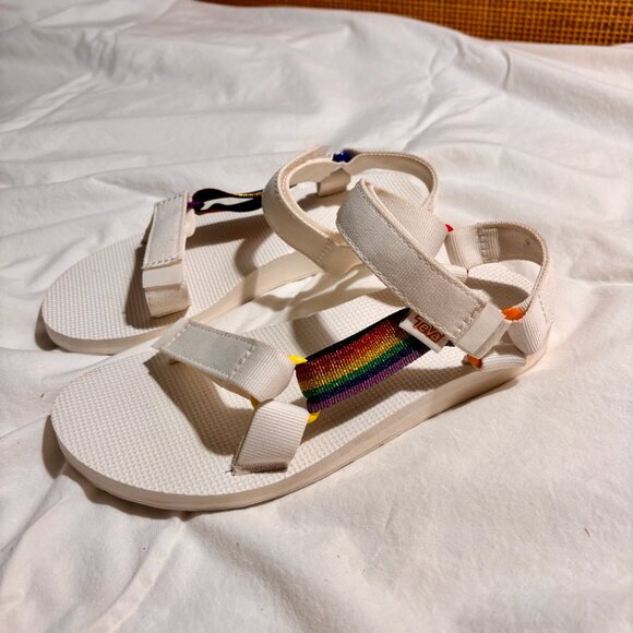 Teva Original Universal Pride Sandals in White - Picture 2 of 5